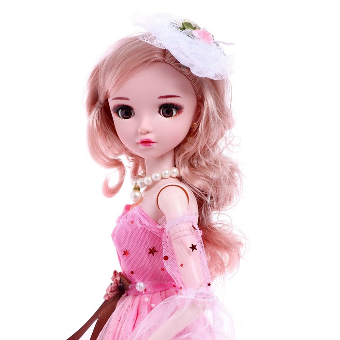 Кукла интерактивная шарнирная «Оля» в платье, с пультом - фото 1911635815