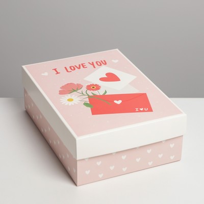 Коробка подарочная складная, упаковка, «Любовное письмо», 21 х 15 х 7 см