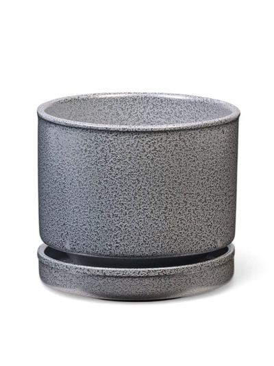 Горшок для цветов «Афродита», керамический, с поддоном, 1.7 л, серый
