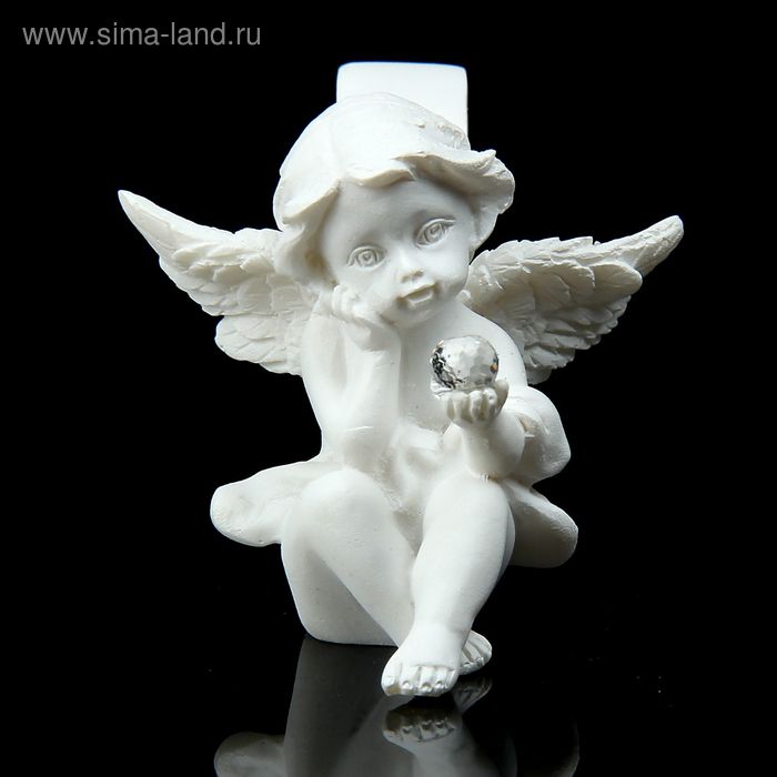 Сувенир полистоун "Ангел с волшебным шариком с подставкой для салфеток" 4,5х8х4,5 см - Фото 1