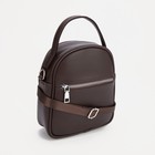 Сумка женская на молнии, цвет коричневый - фото 54724331