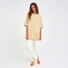 Футболка женская MINAKU: Home collection, бежевая, размер 48 - фото 57951677