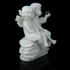 Сувенир полистоун "Ангел с волшебным шариком на камушке" 10,5х9х5 см - Фото 2