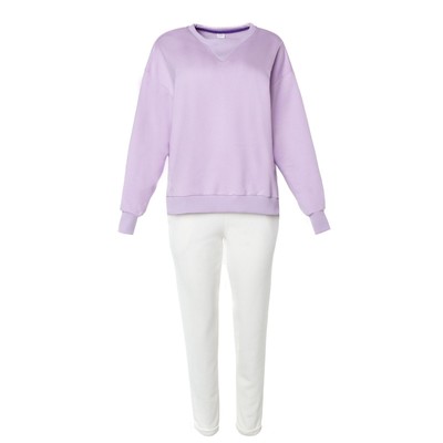Костюм женский (свитшот, брюки) MINAKU: Casual Collection, сиреневый, размер 42