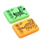 Набор ластиков 2 штуки Луч «ZOO», термопластичная резина (35×25×8 мм), МИКС - Фото 2