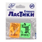 Набор ластиков 2 штуки Луч «ZOO», термопластичная резина (35×25×8 мм), МИКС - Фото 3