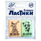 Набор ластиков 2 штуки Луч «ZOO», термопластичная резина (35×25×8 мм), МИКС - Фото 3