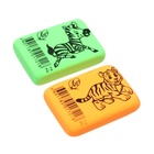 Набор ластиков 2 штуки Луч «ZOO», термопластичная резина (35×25×8 мм), МИКС - Фото 4