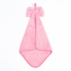 Кухонное полотенце Доляна "Бантик"цв.розовый  28х40 см, микрофибра, 100% п/э - Фото 5