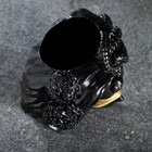 Кашпо - органайзер "Горгона Медуза" черная с золотом, 13х16х11см - Фото 6
