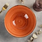 Салатник керамический «Сапфир», 1,3 л, 22×7,3 см, цвет оранжевый - фото 4635819