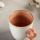 Чайная пара керамическая «Аура», 2 предмета: чашка 200 мл, блюдце d=13 см, цвет оранжевый - Фото 4