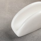 Салфетница керамическая «Классика», 12×4,5×7 см, цвет белый - фото 4629631