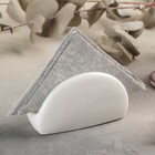 Салфетница керамическая «Классика», 12×4,5×7 см, цвет белый - Фото 3