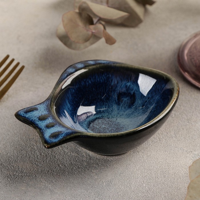 Блюдо «Лунная тропа», 11×8×3.5 см, керамика - Фото 1