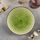 Тарелка керамическая обеденная «Таллула», d=20,5 см, цвет зелёный - фото 9447173
