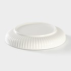 Тарелка керамическая десертная «Иллюзия», d=18 см, цвет белый и серый - Фото 3
