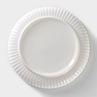 Тарелка керамическая обеденная «Иллюзия», d=21 см, цвет белый и серый - Фото 4