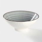 Салатник керамический «Иллюзия», 1,1 л, цвет белый и серый - фото 1033509