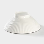 Салатник керамический «Иллюзия», 1,1 л, цвет белый и серый - фото 4337091