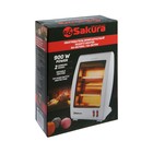 Обогреватель Sakura SA-0670W, кварцевый инфракрасный, 900 Вт, белый - фото 9216362
