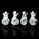 Сувенир полистоун "Задумчивый ангелок на розочке" МИКС 6,5х3,5х3,8 см - Фото 5