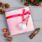 Подарочное полотенце с игрушкой Этель "Гномик" 50х90 см, цвет розовый, 100% хлопок, 320г/м2 - фото 318692953