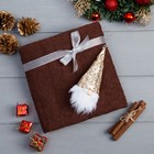 Подарочное полотенце с игрушкой Этель "Гномик" 50х90 см, цвет коричневый, 100% хлопок, 320г/м2 - фото 9447335