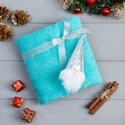 Подарочное полотенце с игрушкой Этель "Гномик" 50х90 см, цвет бирюзовый, 100% хлопок, 320г/м2 - фото 9447340