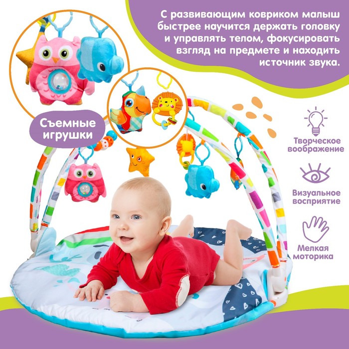 Развивающий коврик «Совушка», с дугами, 84х84х0,5 51640