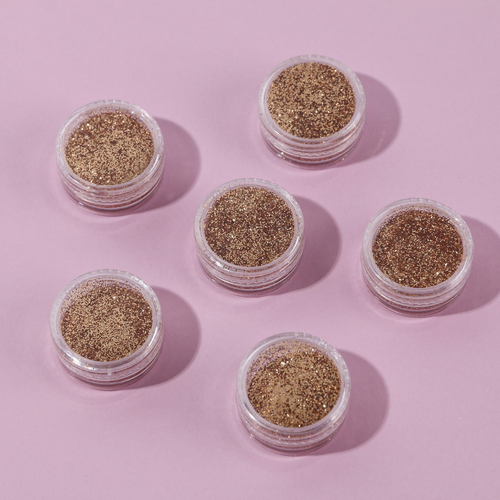 Набор блесток для декора, мелкий помол, цвет бронзовый, 6 штук (7418371 ...