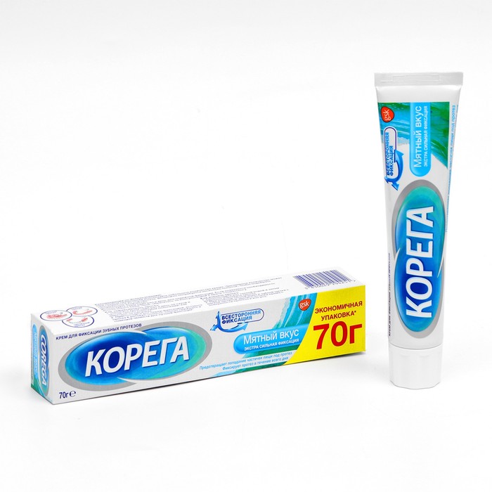 КОРЕГА Свежий вкус фиксирующий крем д/зубных протезов 40г