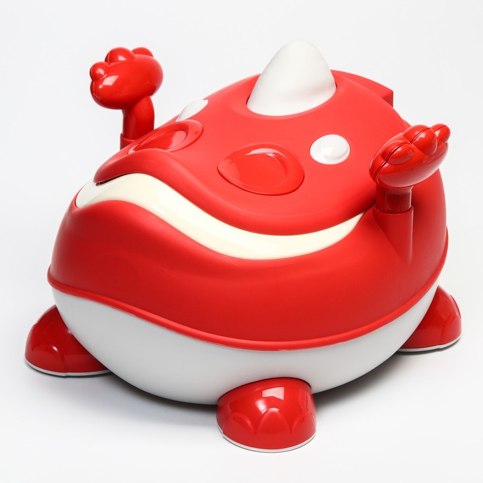 Горшок детский «Динозаврик», красный - Фото 1