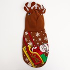 Толстовка для животных "Олень с рожками", S (ДС 25, ОГ 35 см) - Фото 8