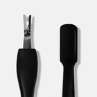 Триммер-пушер, 12 см, покрытие Soft Touch, цвет чёрный - фото 9964451