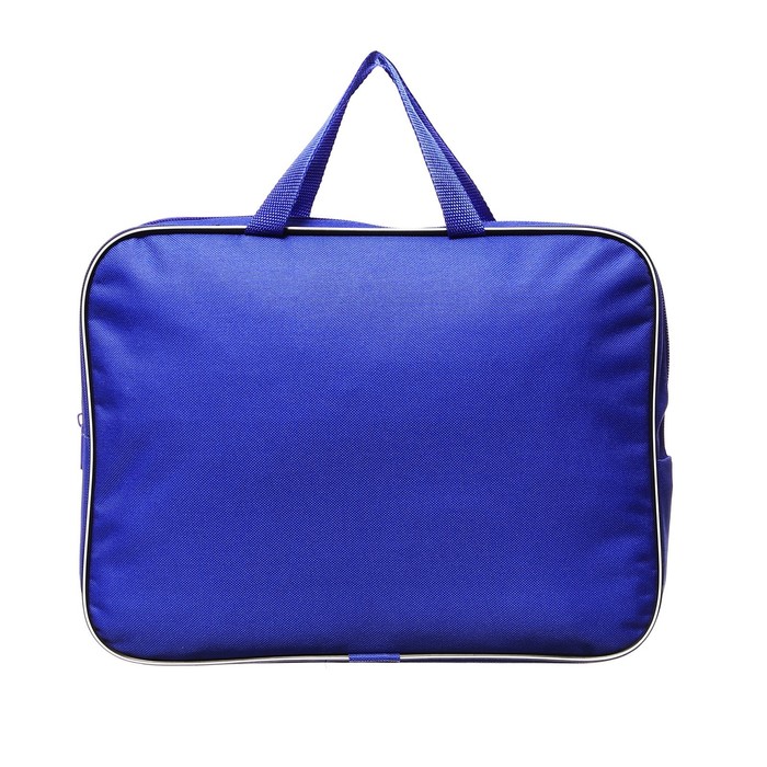 Папка с ручками текстильная А4, 350×270×70 мм, Calligrata «Офис», внутренний карман, синяя - Фото 1