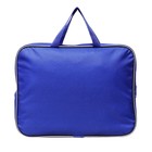 Папка с ручками текстильная А4, 350×270×70 мм, Calligrata «Офис», внутренний карман, синяя - Фото 3