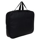 Папка с ручками текстильная А4, 350×270×70 мм, Calligrata «Офис», внутренний карман, чёрная - Фото 2