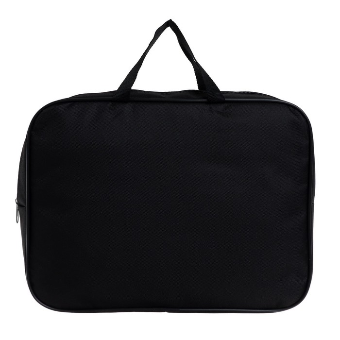 Папка с ручками текстильная А4, 350×270×70 мм, Calligrata «Офис», внутренний карман, чёрная - Фото 1