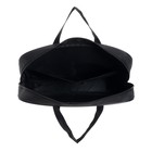 Папка с ручками текстильная А4, 350×270×70 мм, Calligrata «Офис», внутренний карман, чёрная - Фото 5