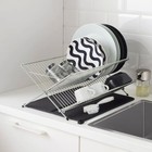 Коврик для сушки посуды НЮХОЛИД, 44x36 см, цвет темно-серый - Фото 5