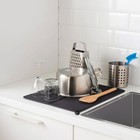 Коврик для сушки посуды НЮХОЛИД, 44x36 см, цвет темно-серый - Фото 7