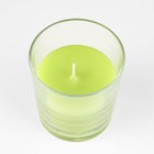 Свеча в стакане ароматическая "Рождественская ёлка", 6,5х8 см, зеленый - Фото 4