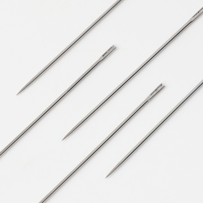 Иглы швейные, d=0.83 мм, 3.6 - 4.2 см, самовдеваемые, 10 шт.