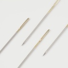 Иглы для вышивания лентой, d = 1,07 мм, 4,4 - 4,9 см, с золотым ушком, 4 шт - Фото 2