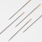 Иглы швейные, с золотым ушком, самовдеваемые, d=0.78 мм, 3.5-4.2 см, набор 12 шт. - Фото 2