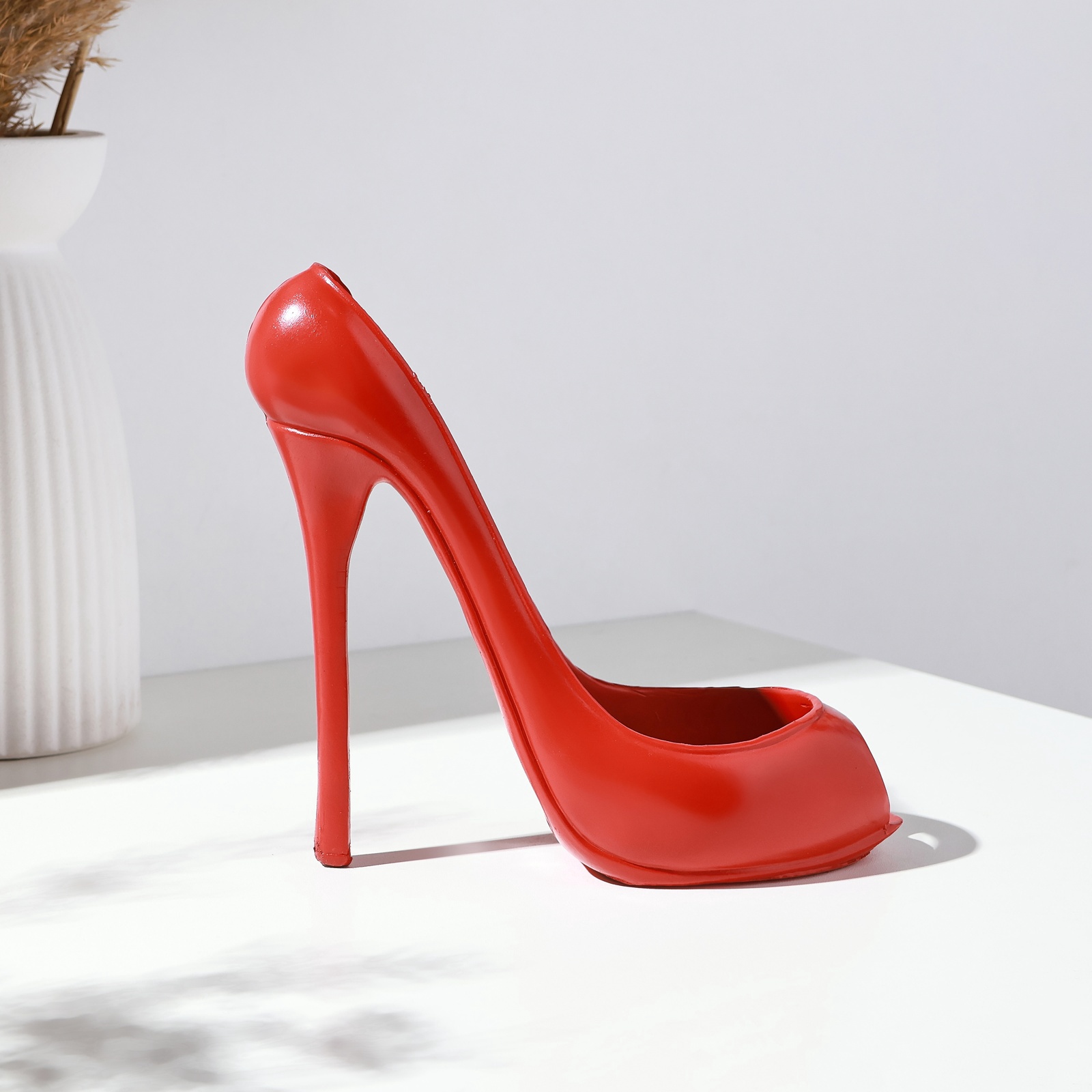 Подставка под бутылку "Туфля" красная, 23х9х19см - купить в интернет-магазине по