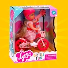 Кукла малышка Лина на велопрогулке с велосипедом и аксессуарами, МИКС - Фото 8