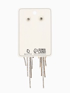 Серьги висячие со стразами «Водопад», 14 см, белые в золоте 7481050