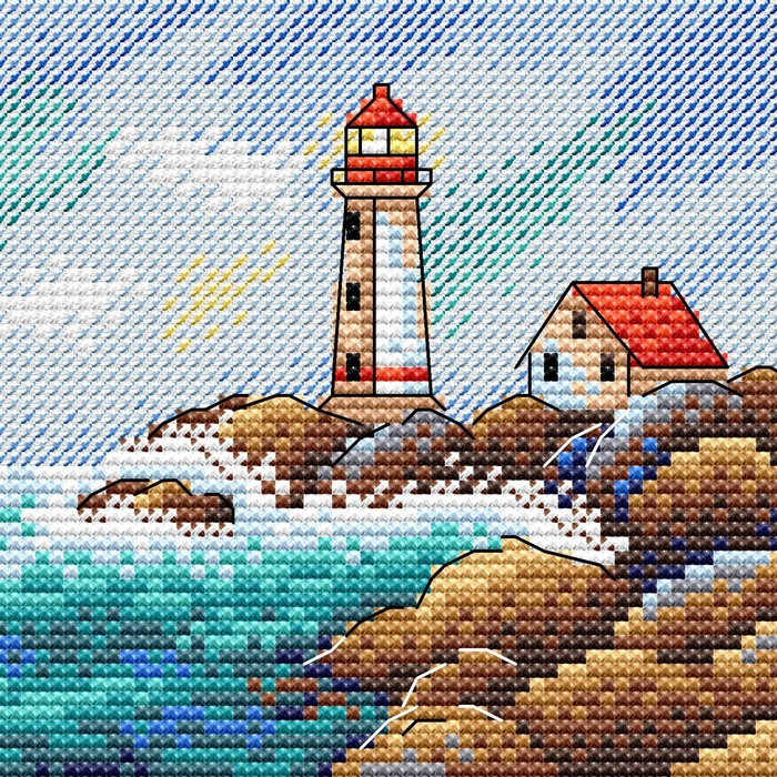 Набор для вышивания «Морской пейзаж» 10×11см - Фото 1